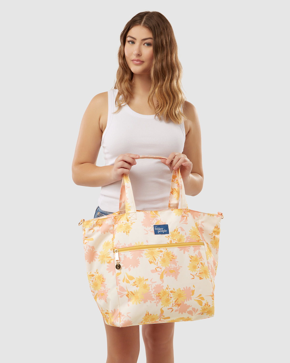 Carryall tote (L) - Summer daisies