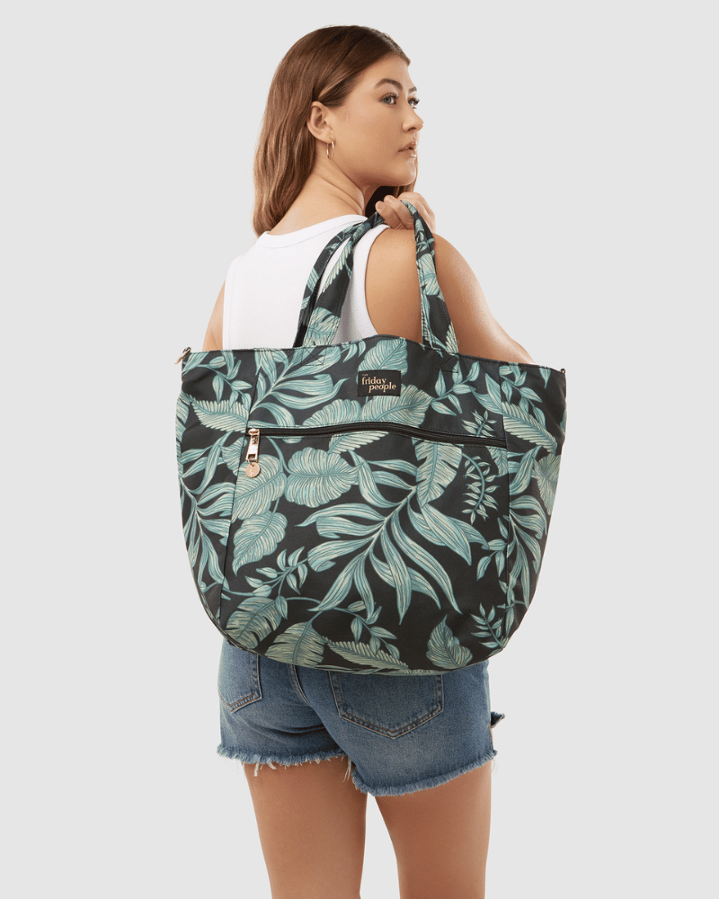 Carryall Tote (L) - Vintage Palms - Monterey