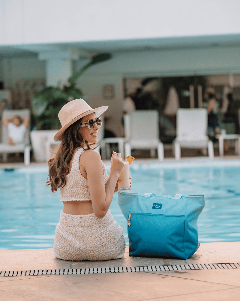 Carryall tote (L) - Blue sky