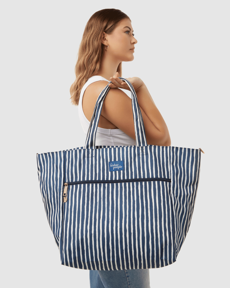 Carryall tote (XL) - Pacific stripe