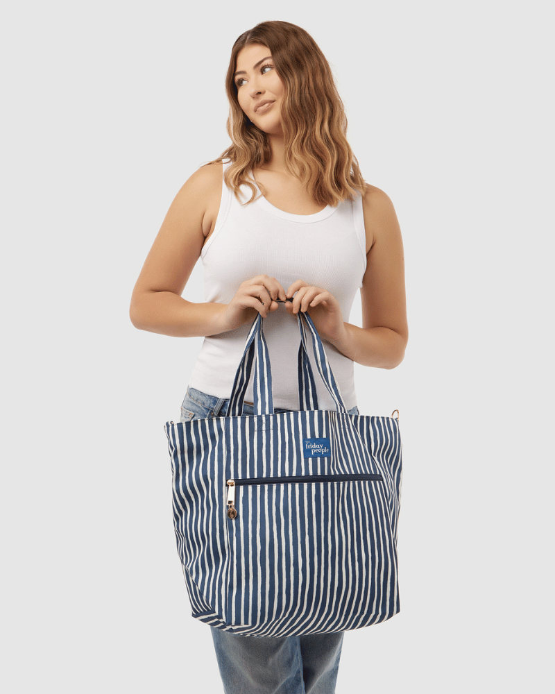 Carryall tote (L) - Pacific stripe